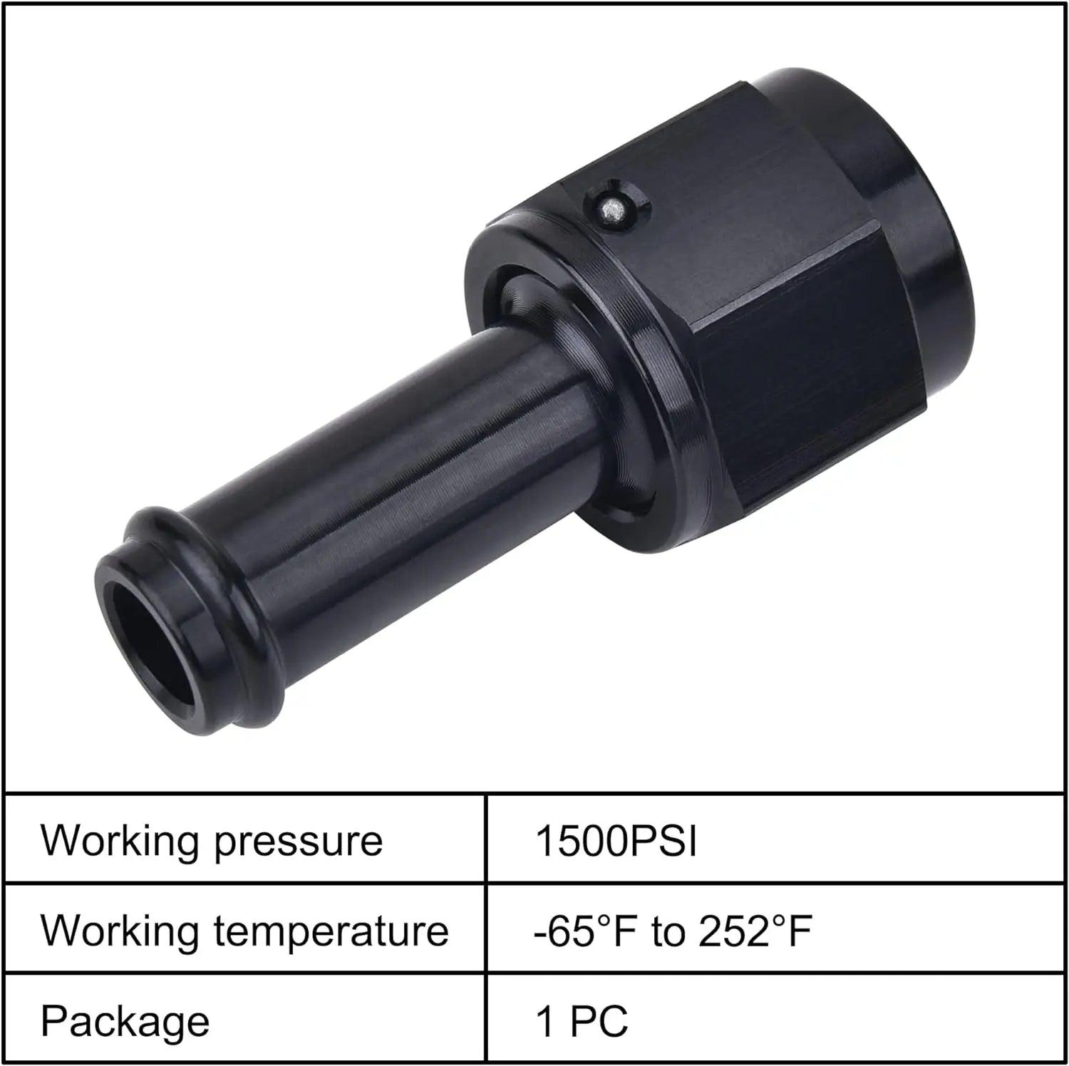 Evilenergy EVIL ENERGY 6AN Female to 3/8" 5/16" Hose Barb Fitting Straight Swivel Aluminum