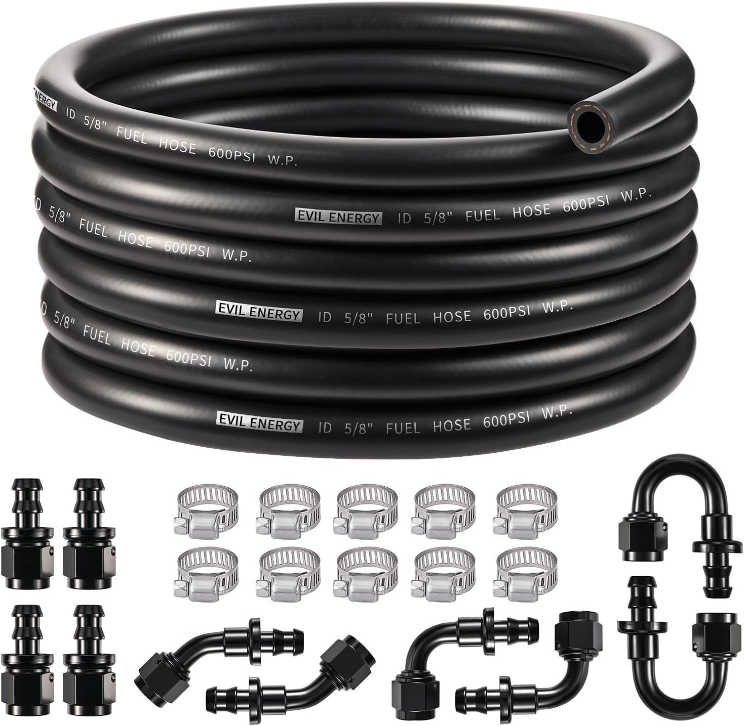 [10AN 5/8 inch,Black]