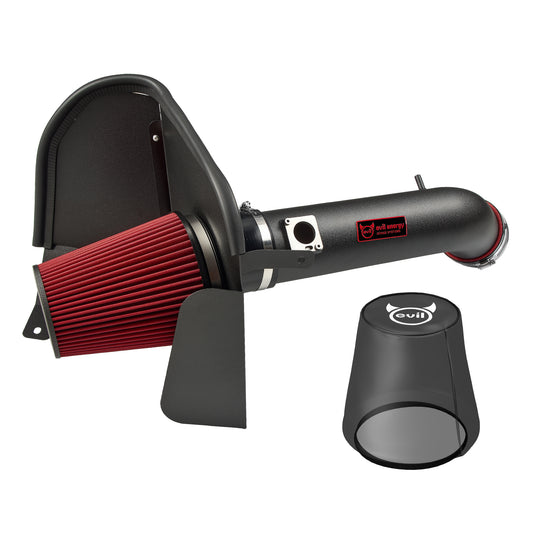 EVIL ENERGY Cold Air Intake System with red cotton filter and aluminum tube Compatible for 2009-2013 Chevy Silverado 1500, GMC Sierra 1500, Cadillac Escalade ESV EXT