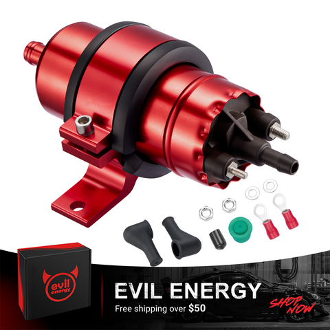 EVIL ENERGY 255LPH High Pressure External Electric Fuel Injection Pump 12V-13.5V - Stable Performance for EFI Vehicle Systems