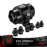 EVIL ENERGY 3.5Inch Inline Fuel Filter 100 Micron with 6AN 8AN 10AN Adapter 50MM Universal for Car, Motorcycle and Boats