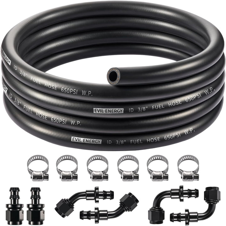 [6AN 3/8 inch,Black]