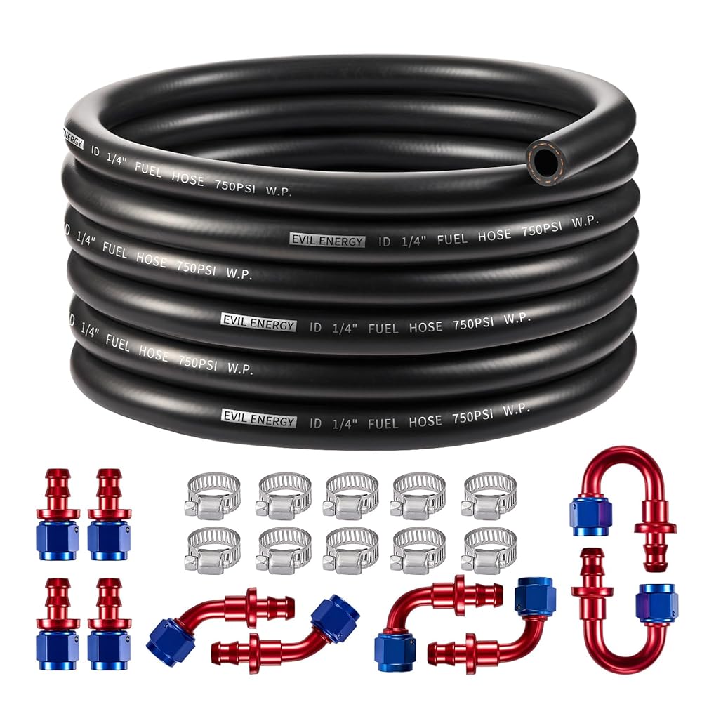 [4AN 1/4 inch,20FT,Red&Blue]