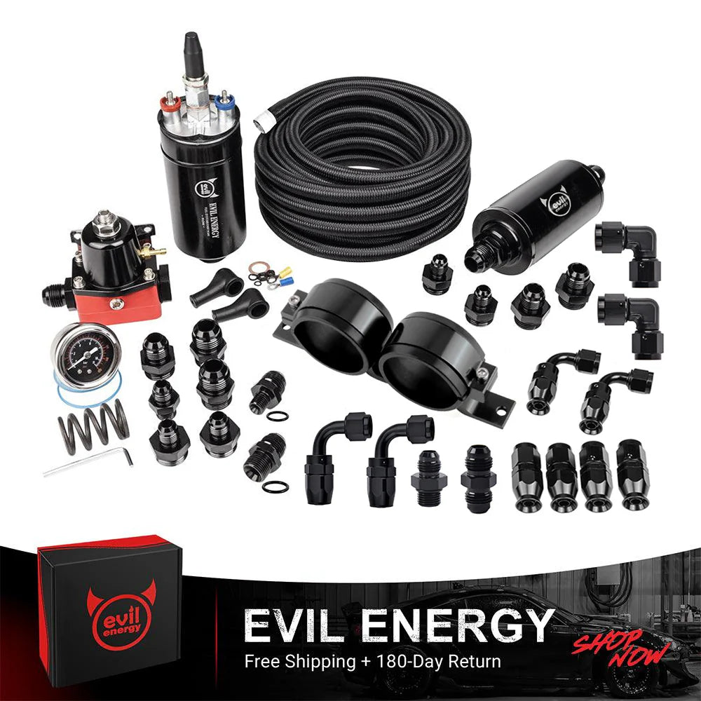 EVILENERGY EFI Fuel System Kit with CPE Fuel Line & 10 Micron Filter