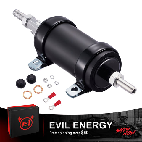 EVIL ENERGY 290LPH High Pressure External Electric Fuel Injection Pump 12V-13.5V - Reliable High-Performance for EFI Tuned/Modified Cars (AN Adapter Optional)