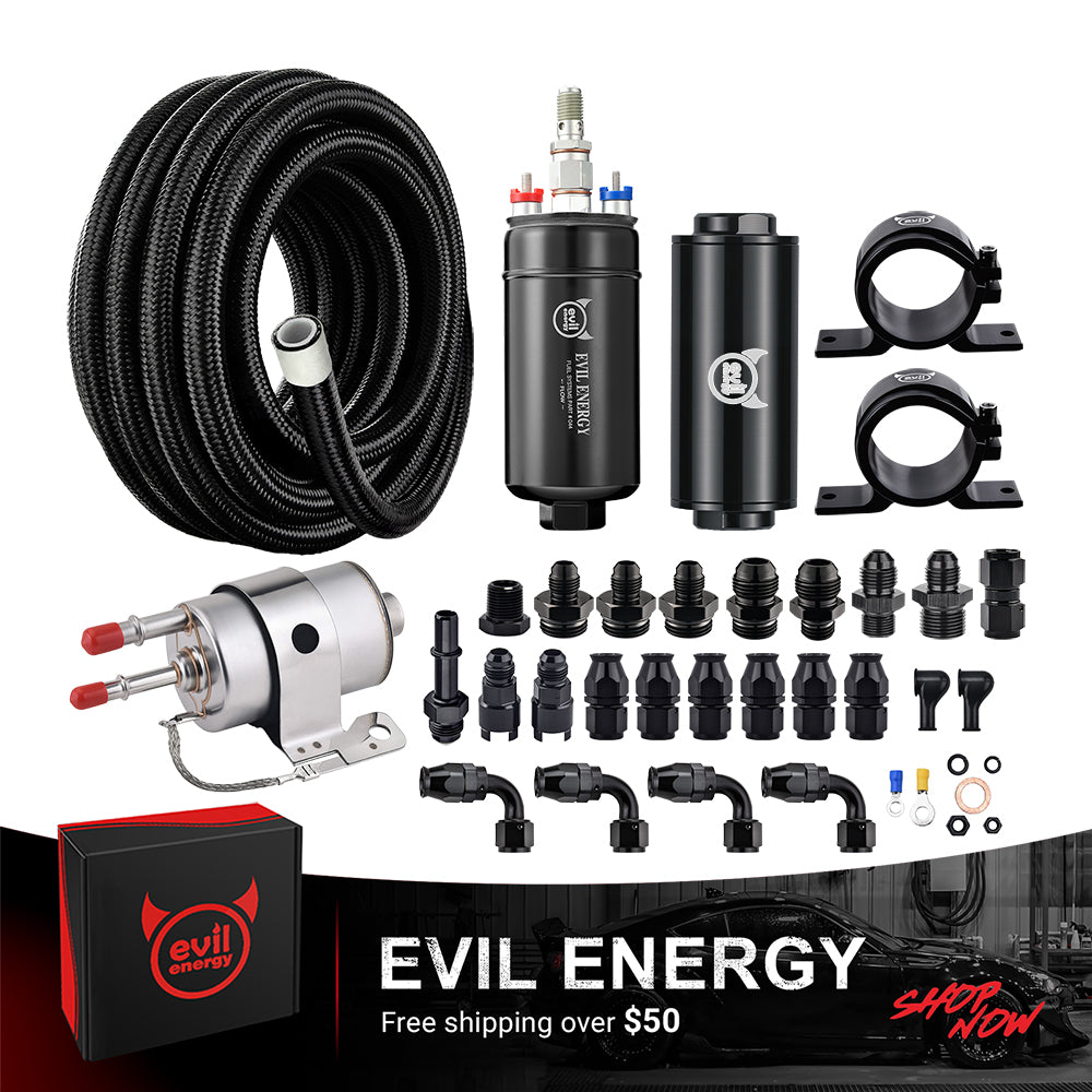 Evil Energy All-in-One LS Fuel Upgrade Kit: Electric Pump, Filter Regulator, PTFE Line & Matching Plug Adapters