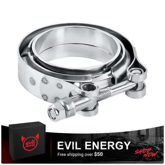 EVIL ENERGY V Band Clamp With Flange Male Female Stainless Steel Mild Steel Flange (1.5-5.0inch) 1000