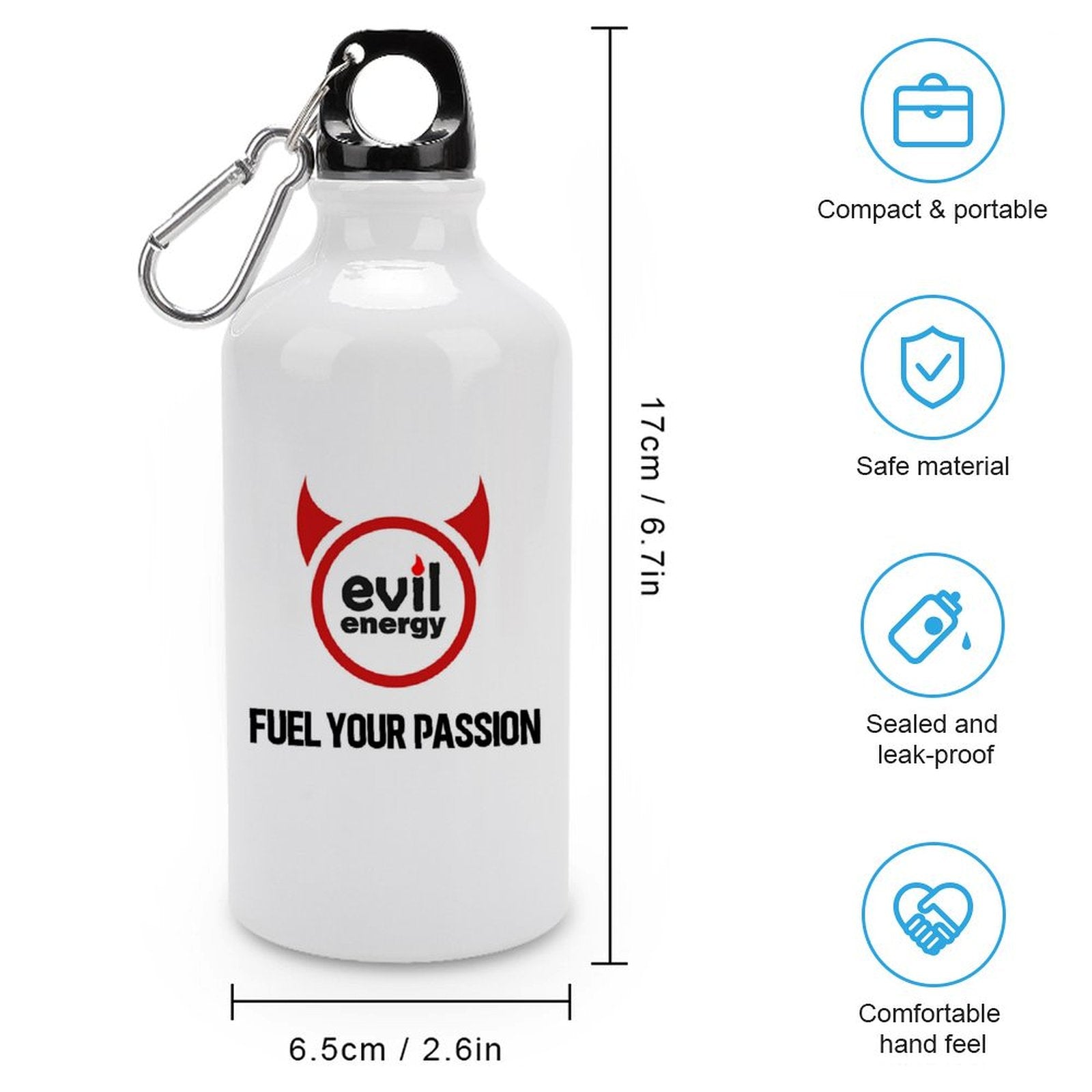 EVIL ENERGY Aluminum Sports Water Bottle