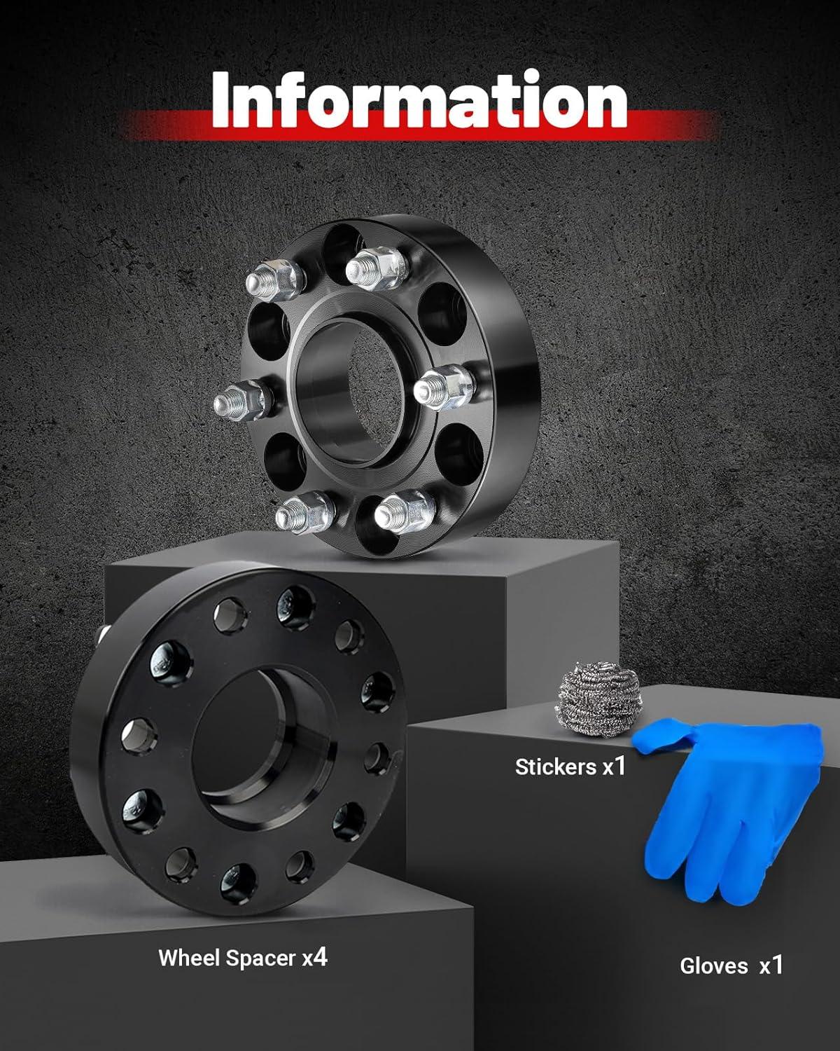 Flash Sale: Wheel Spacers 6x5.5 for Chevy Silverado GMC Sierra 4PCS (1.25" / 1.5" / 2.0")