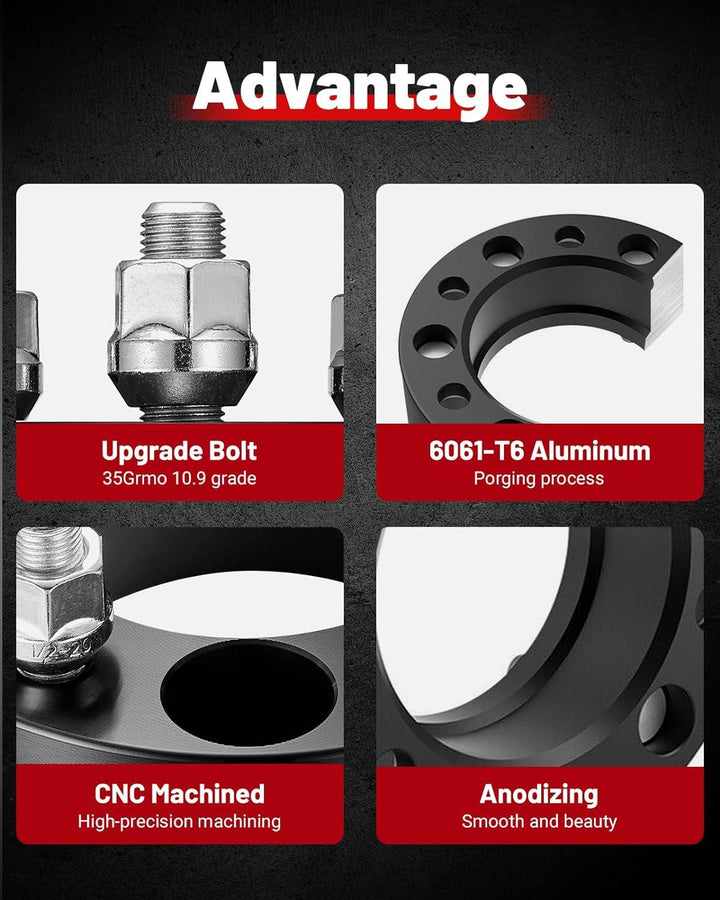 EVIL ENERGY Hubcentric Wheel Spacers 6X5.5 for Toyota & Lexus- 4PCS (1/1.25/1.5/2.0 Inch) - EVILENERGY