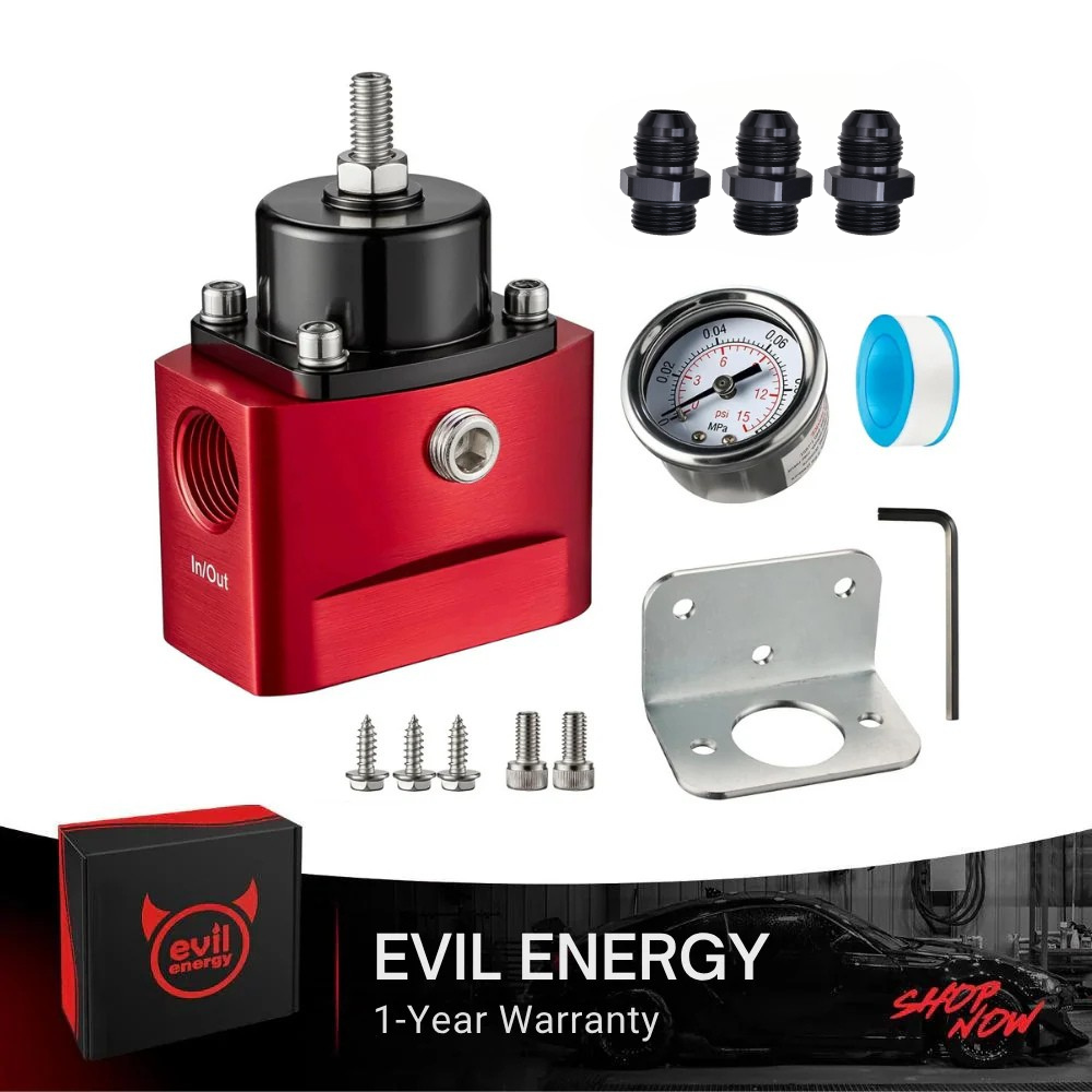 EVIL ENERGY Fuel Pressure Regulator 3/8" Fuel Reaulator Adjustable (4.5
