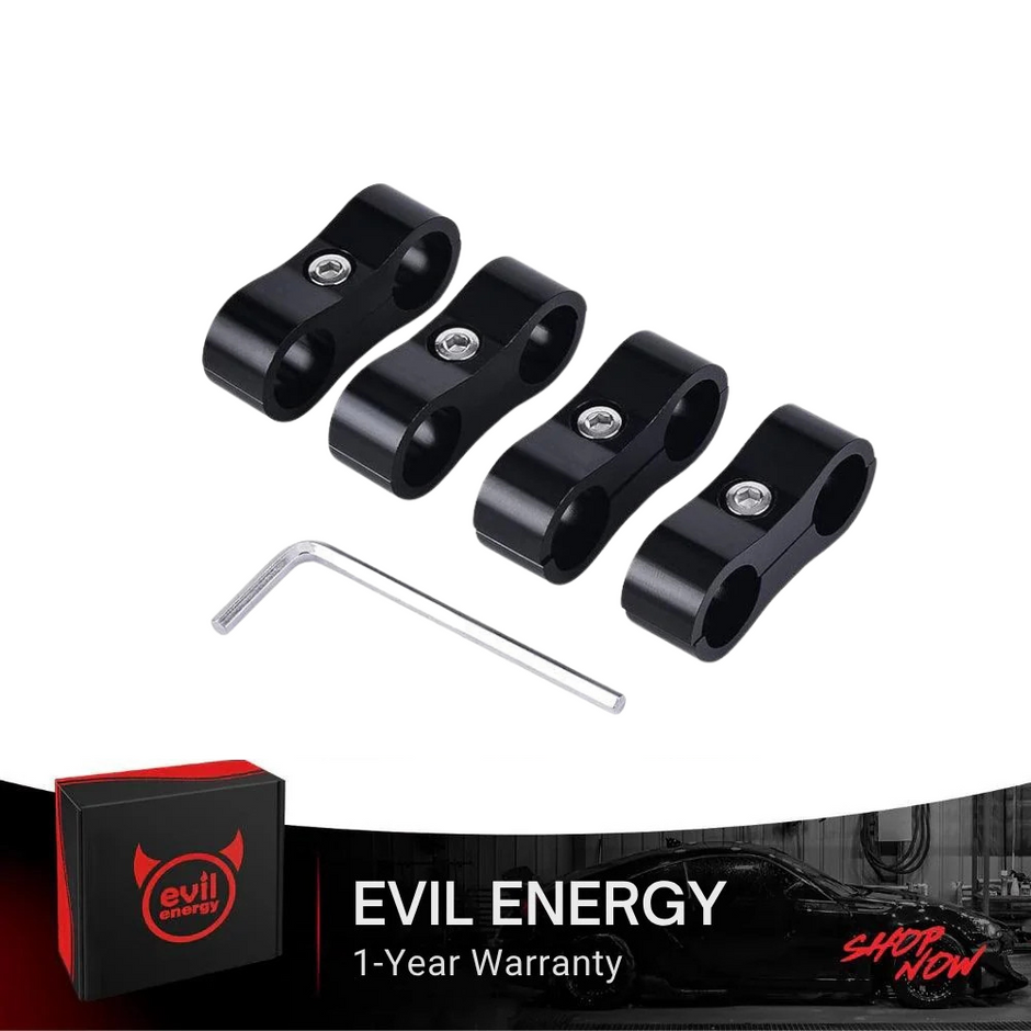 4/10Pcs Hose Separator Clamp Fitting Connector 6AN 8AN 10AN Oil Fuel Hose Line E - Foto 7