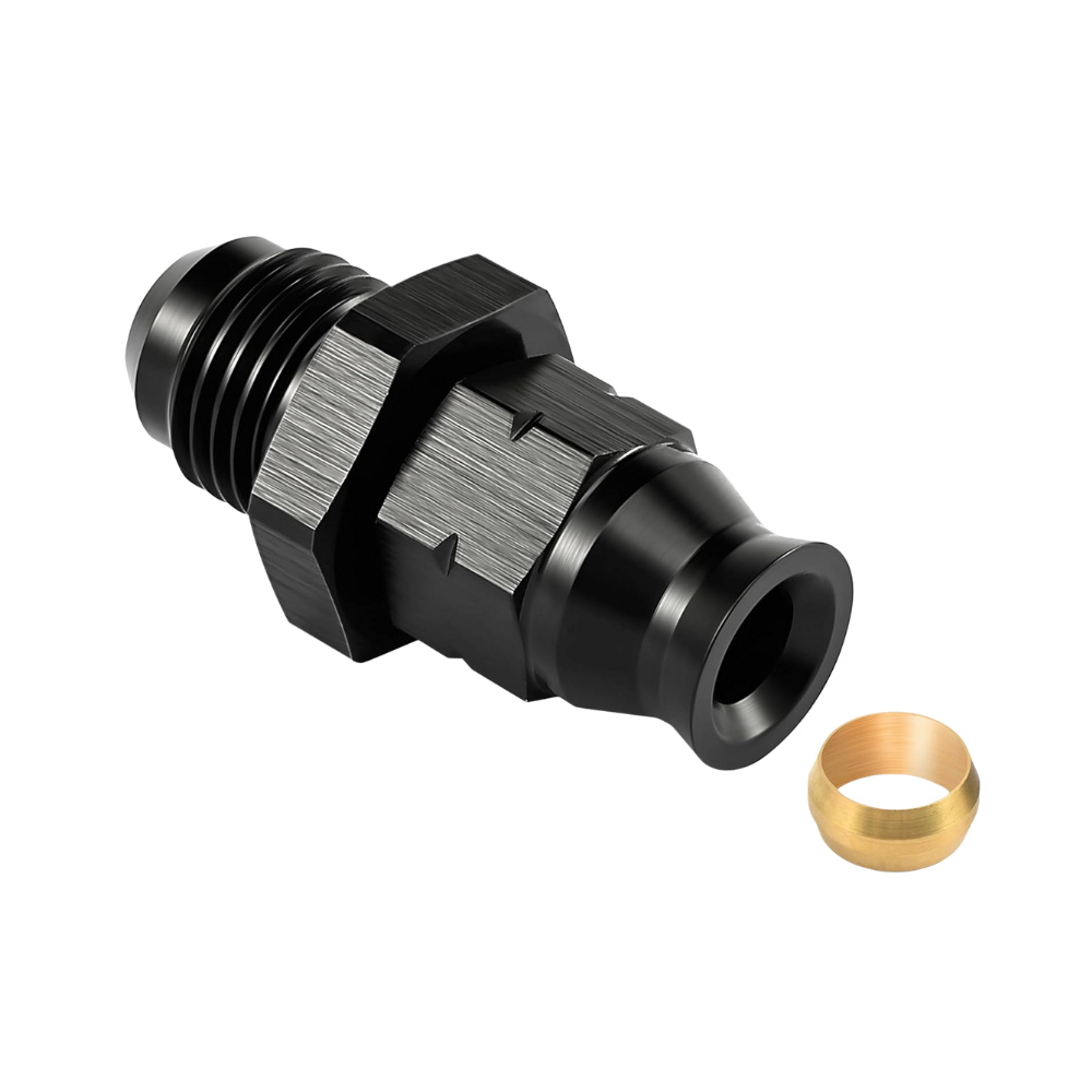 EVIL ENERGY AN Male to Hardline Compression Fitting Adapter Aluminum Black