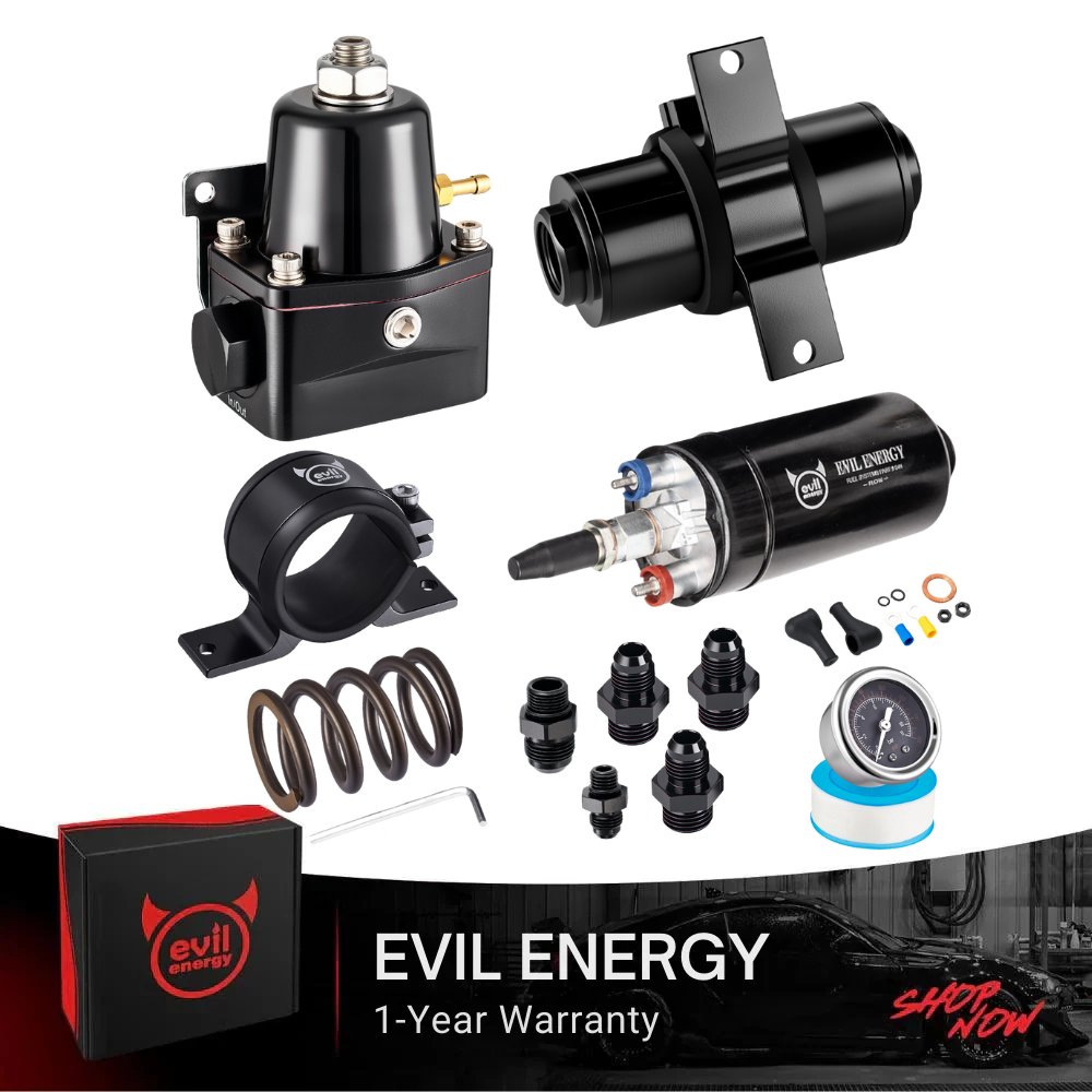 EVIL ENERGY 20-120PSI EFI Fuel System Kit with 300LPH Inline Fuel Pump & 10 Micron Fuel Filter