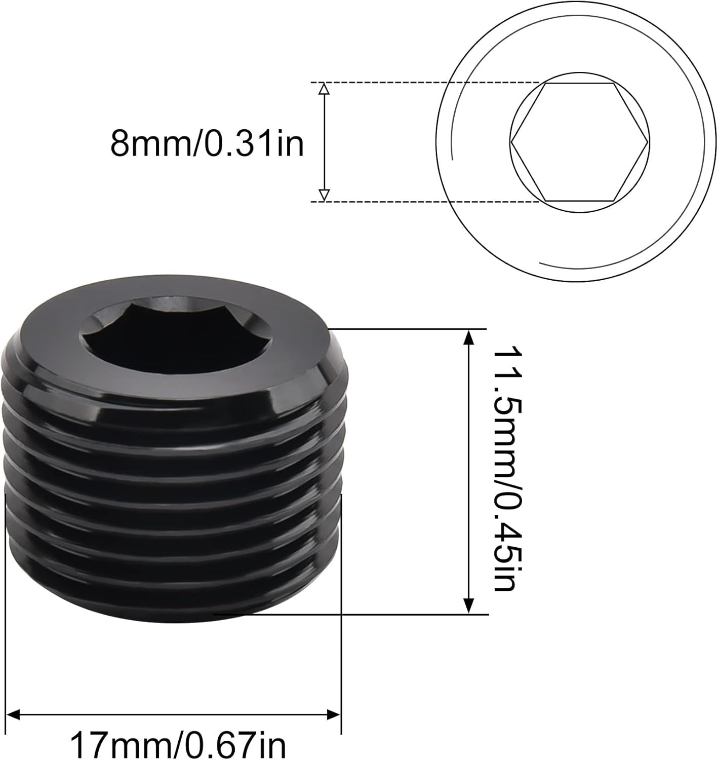 [3/8 NPT,Black]