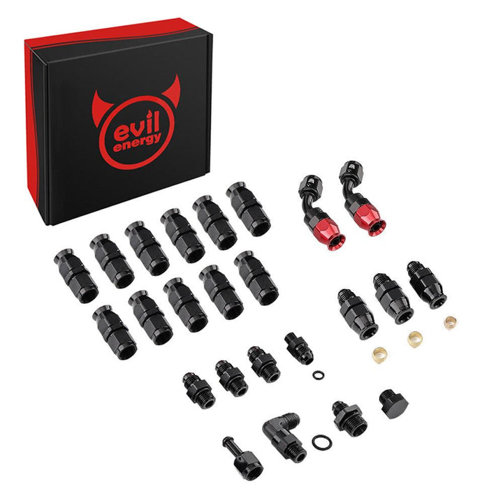 EVIL ENERGY Fuel Pump 300LPH With 10 Micron Filter PTFE Fuel Line Kits Universal EFI Fuel System Kit - EVILENERGY