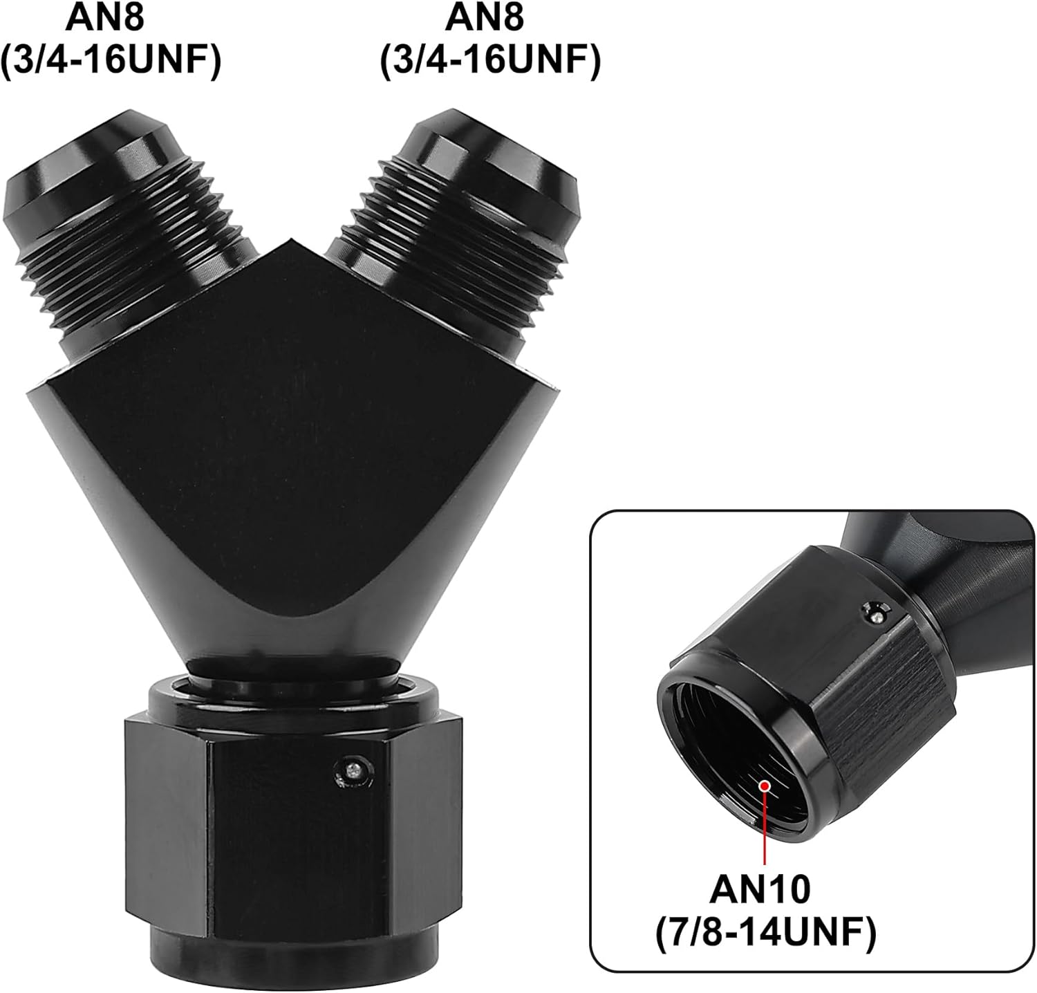 [10AN Female to 2×8AN Male]