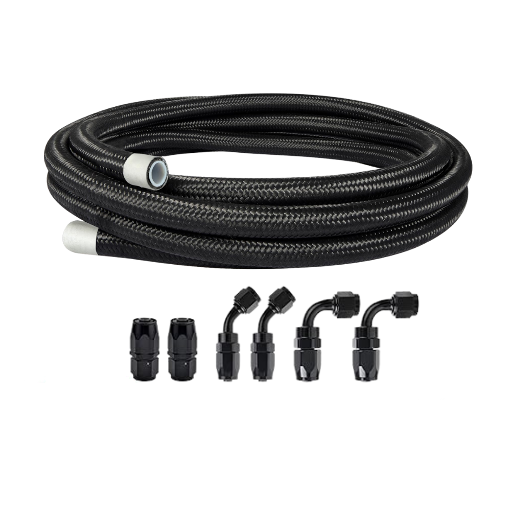 EVIL ENERGY 4/6/8/10AN PTFE Fuel Line Kit E85 Fuel Hose Line 16FT/12FT Black