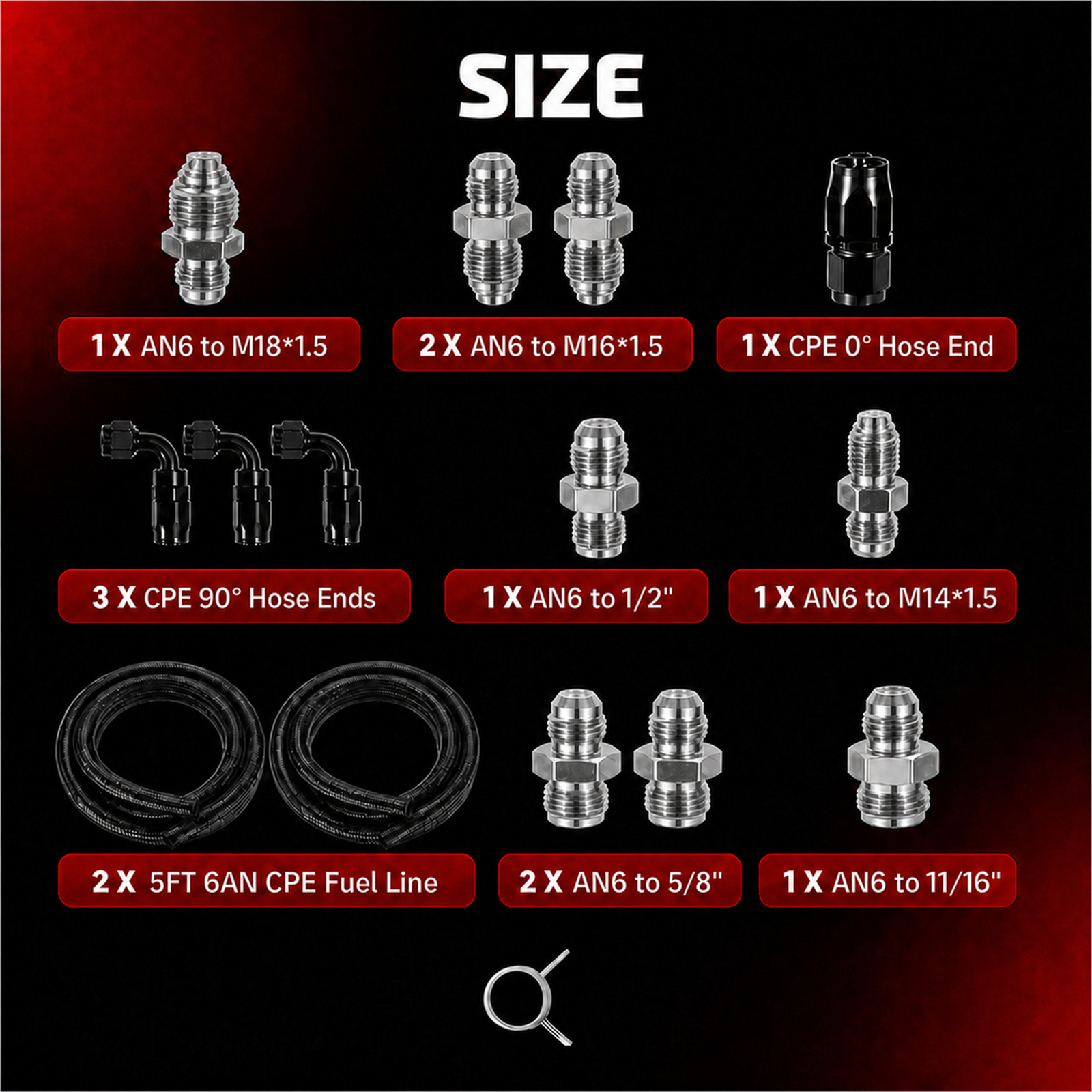 [Silver 12pcs Fiitings]