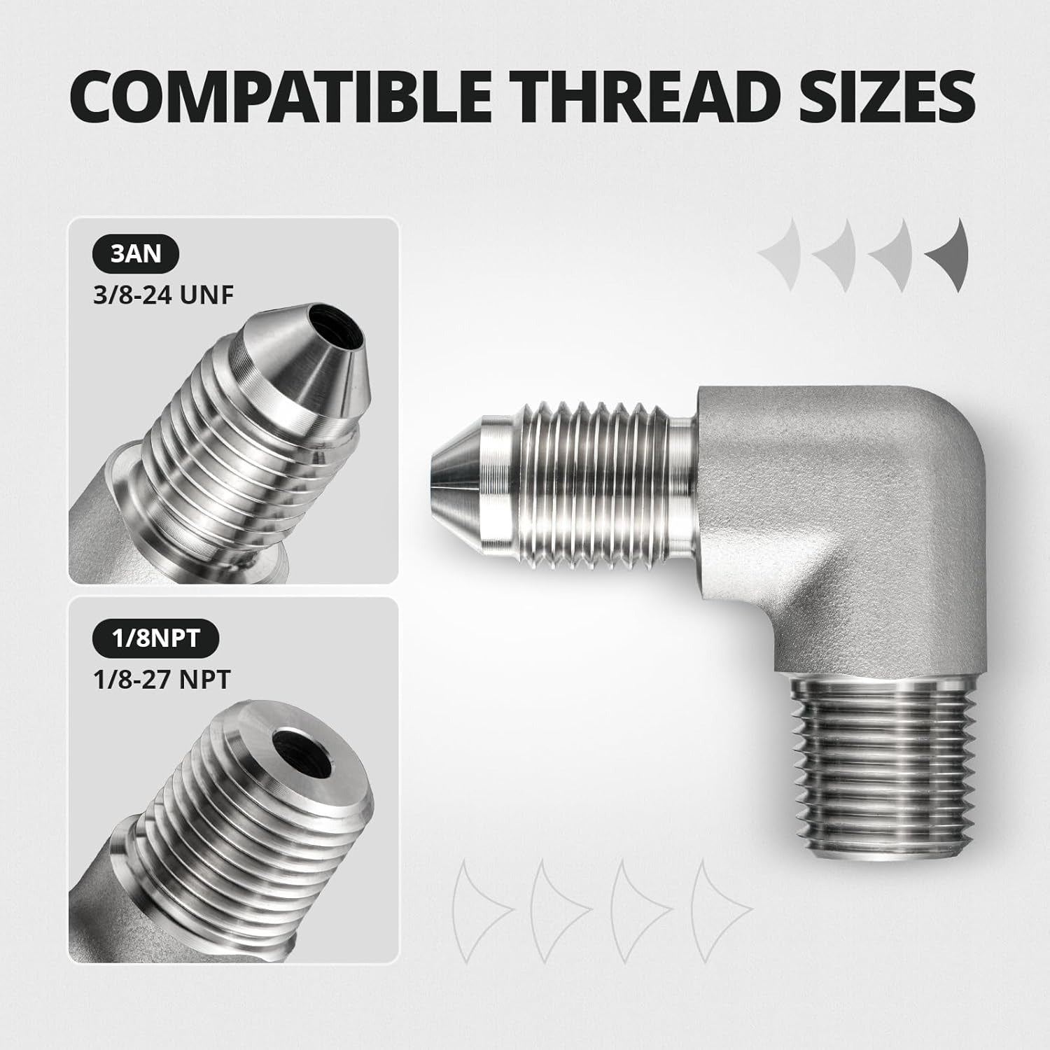 [3AN to 1/8 NPT,90 Degree]