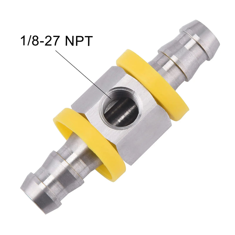 Evilenergy 3/8" Fuel Pressure Barbed Push Lock T Fitting Adapter
