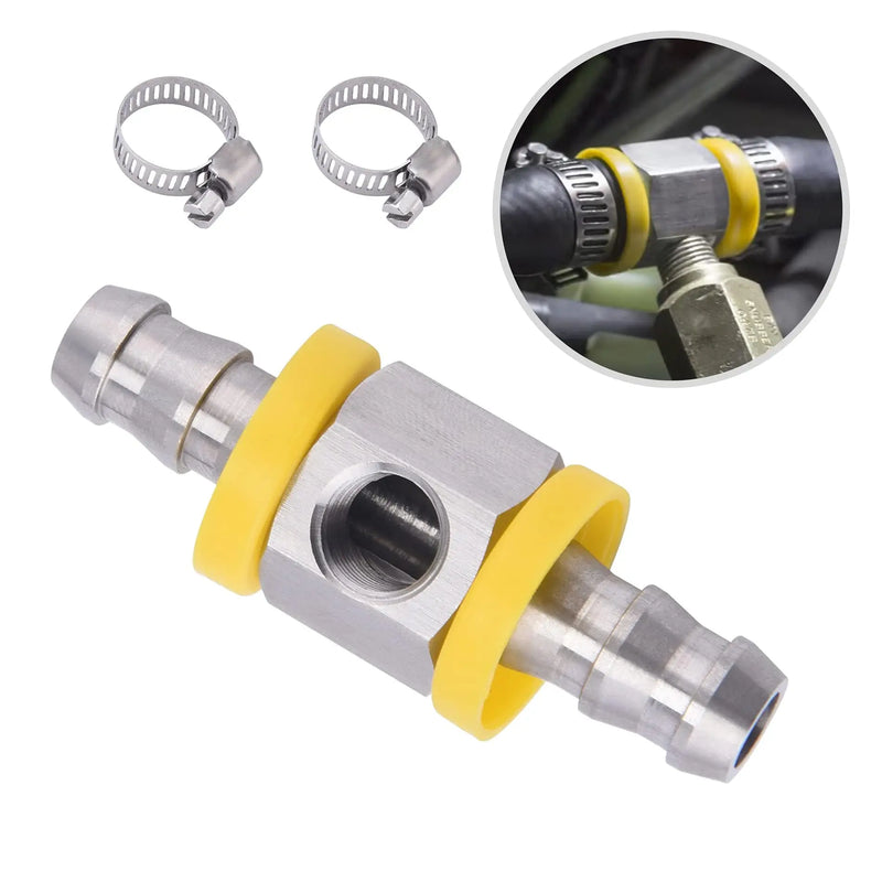 Evilenergy 3/8" Fuel Pressure Barbed Push Lock T Fitting Adapter
