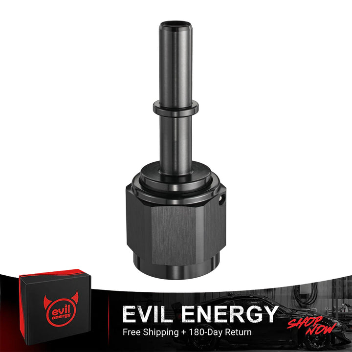 EVIL ENERGY 6/8AN Female to SAE Quick Disconnect EFI Ls Swap Fitting Adapter, Black Aluminum - EVILENERGY
