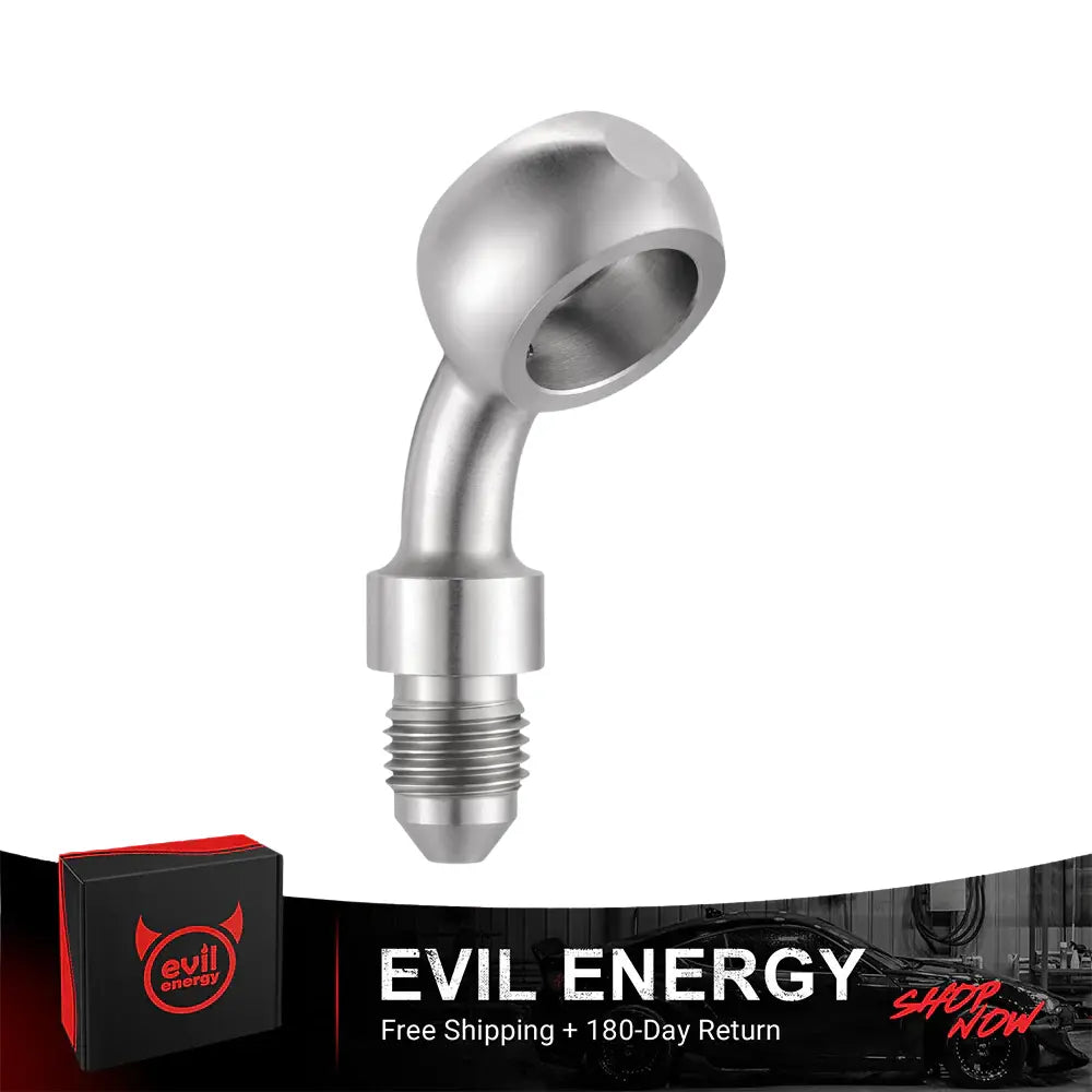 EVIL ENERGY 3AN Male to 12.2mm Banjo 45 Degree Brake Hose Fitting Stainless Steel
