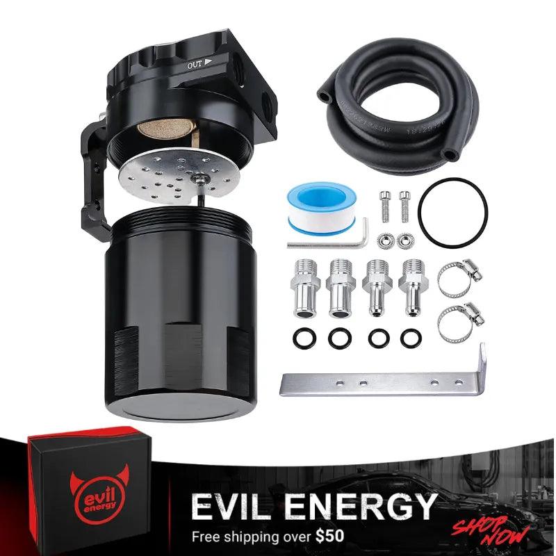 EVIL ENERGY Baffled Catch Can Tank with Hose Kit