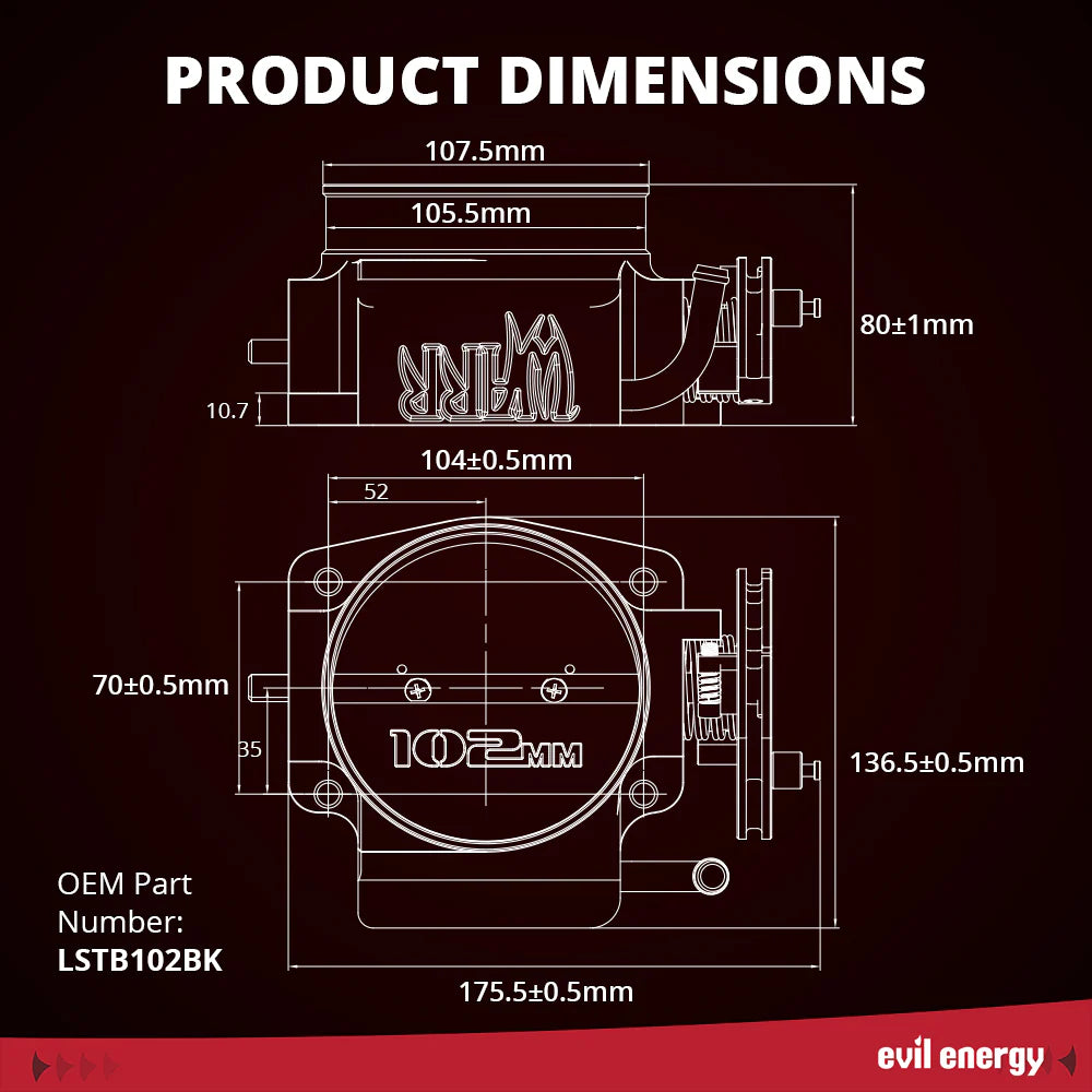 [102mm Mechanical Throttle Body - Chevy]