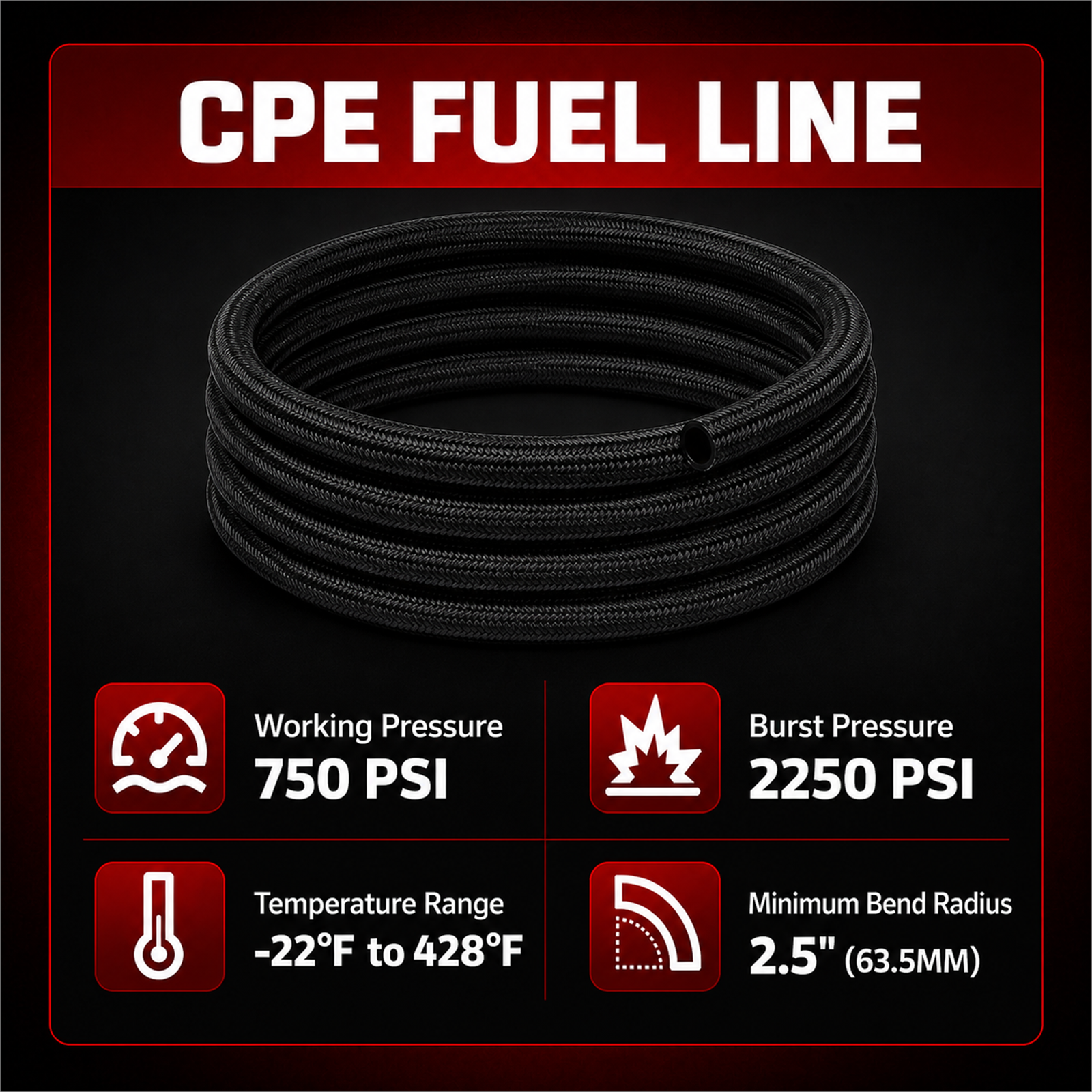 EVIL ENERGY AN6 Power Steering Hose Kit for GM LS Swap LS1 LS3