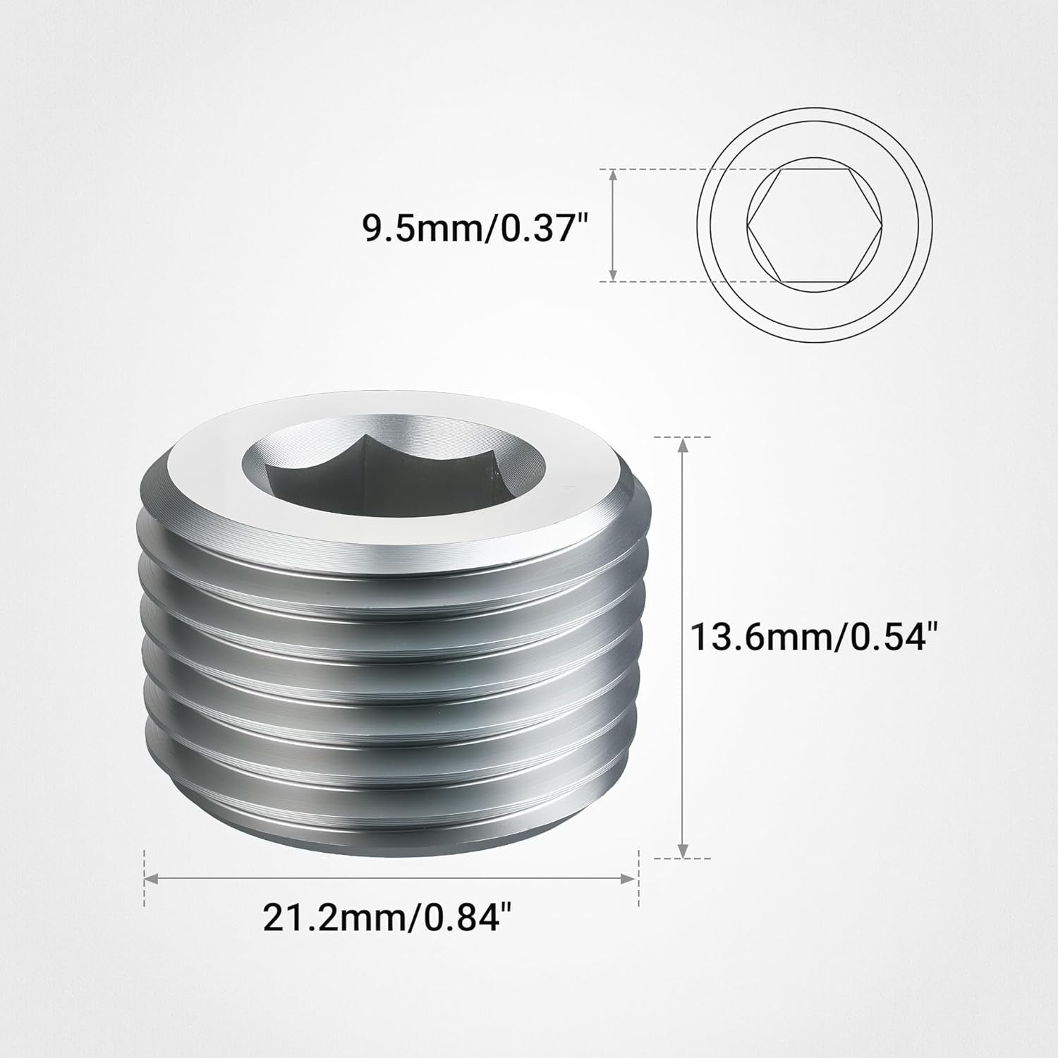 [1/2 NPT,Silver]