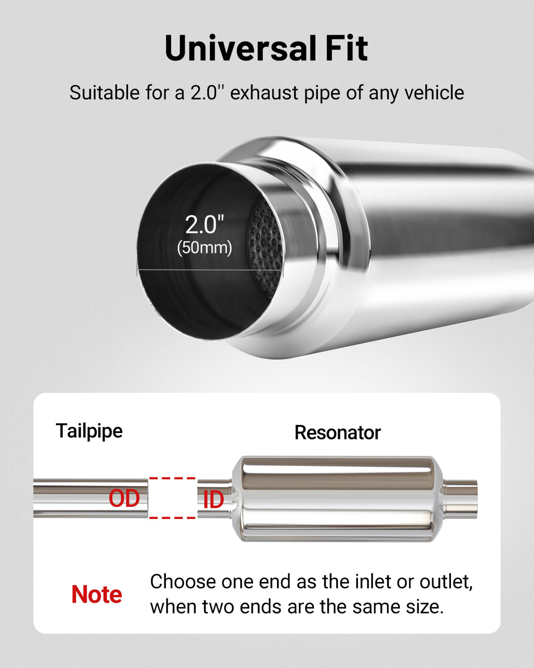 EVIL ENERGY Exhaust Resonator Muffler Stainless Steel – EVILENERGY