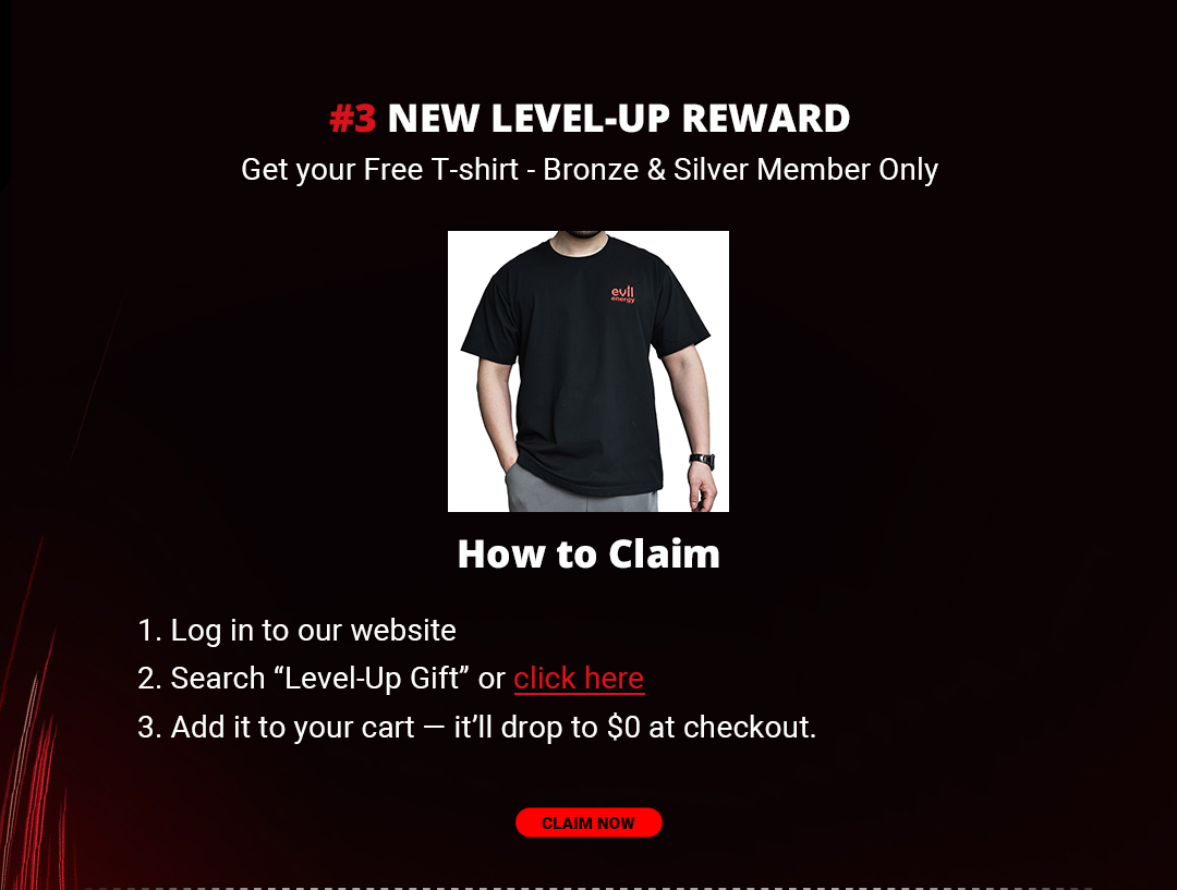 EVIL ENERGY Member Level-Up Gift: T-shirt