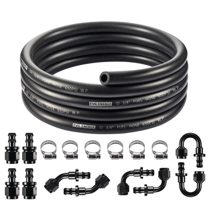 [6AN 3/8 inch,10FT,Black]