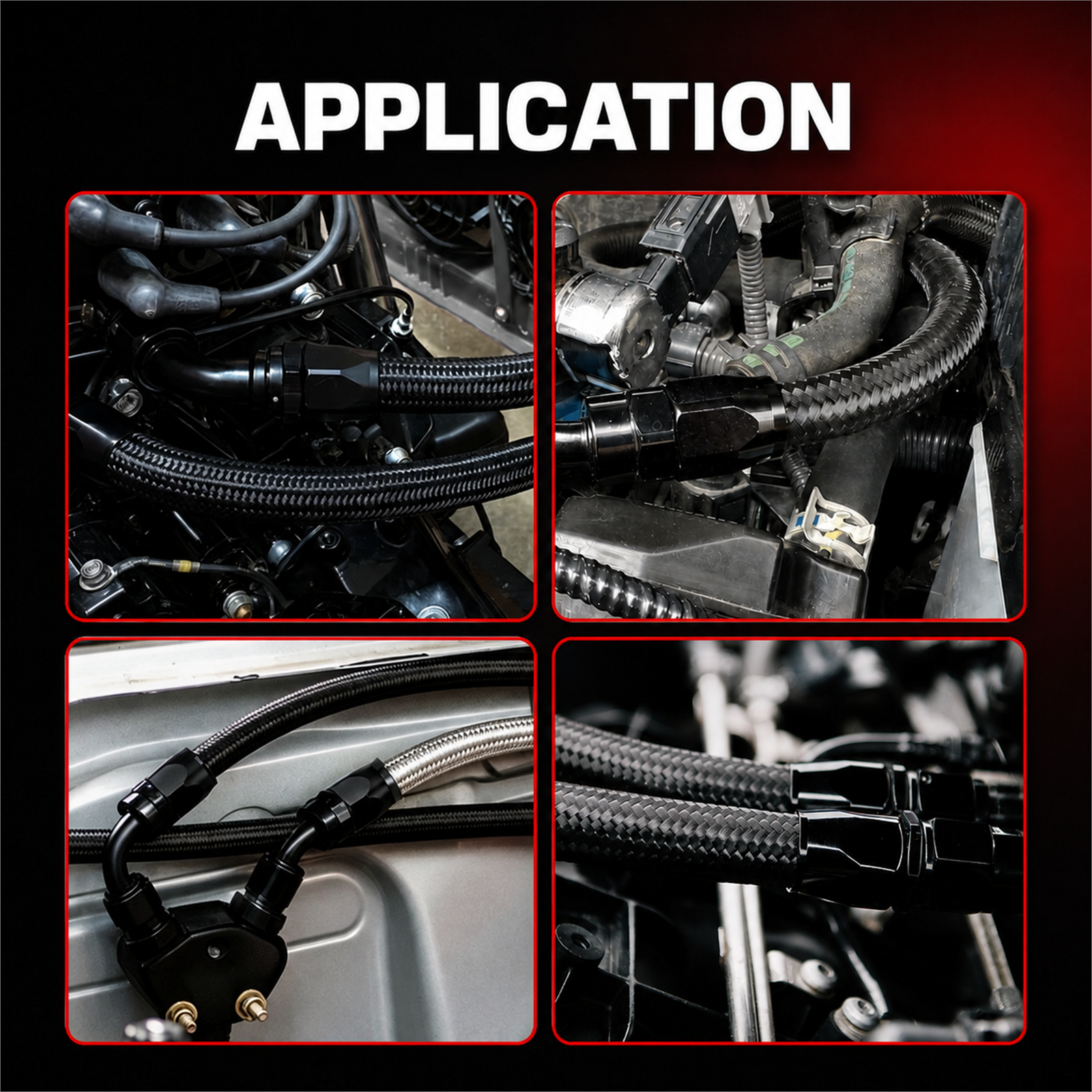 EVIL ENERGY AN6 Power Steering Hose Kit for GM LS Swap LS1 LS3