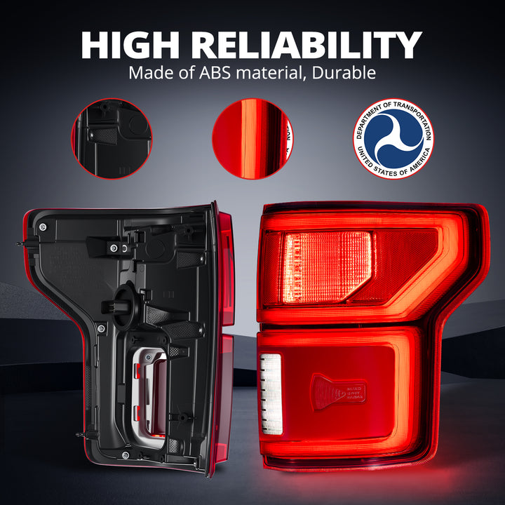 EVIL ENERGY Fit For Ford F150 2018-2020 LED Tail Light with Blind Spot Right Passenger Side Taillight Rear Brake Lamp Signal Assembly (Module NOT Included) - EVILENERGY