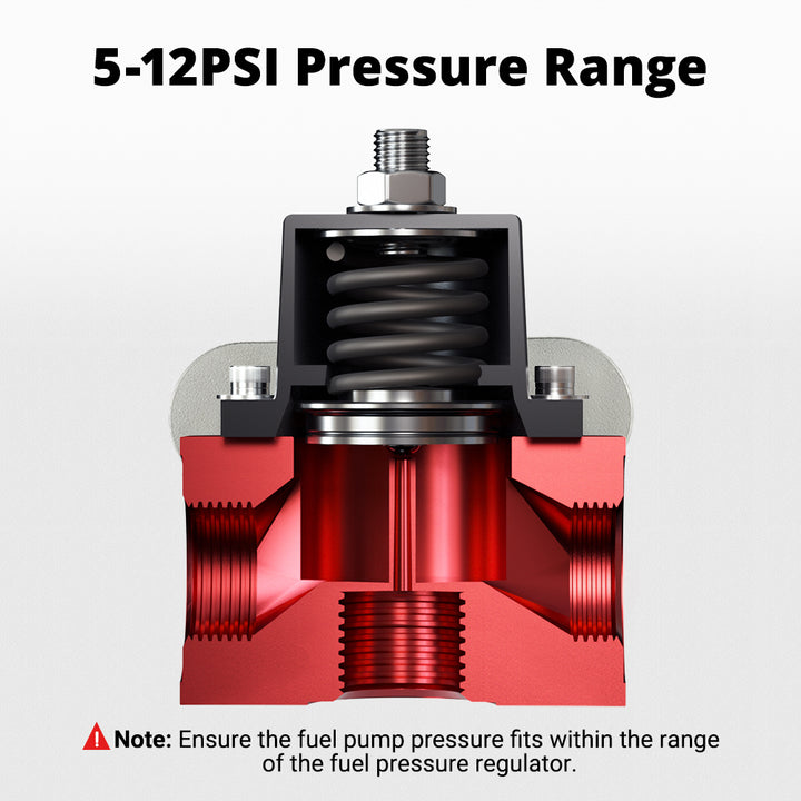 Evil Energy Carburetor Fuel Pressure Regulator - Adjustable 5-12 PSI for Small Engine Gas/E85/Alcohol Compatible (Low Pressure, No Overflow) - EVILENERGY