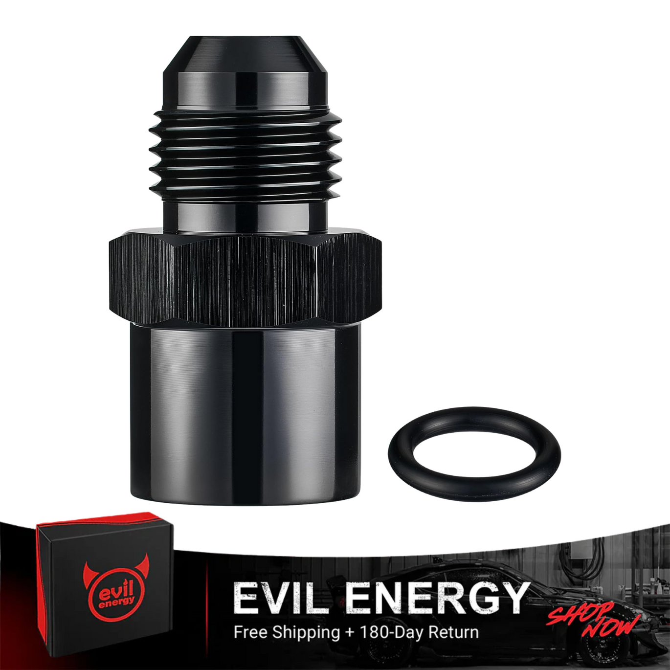 4-Piece 6AN To 6AN Straight Coupler Fittings - Black Anodized Aluminum Fuel Line Adapters - View #11