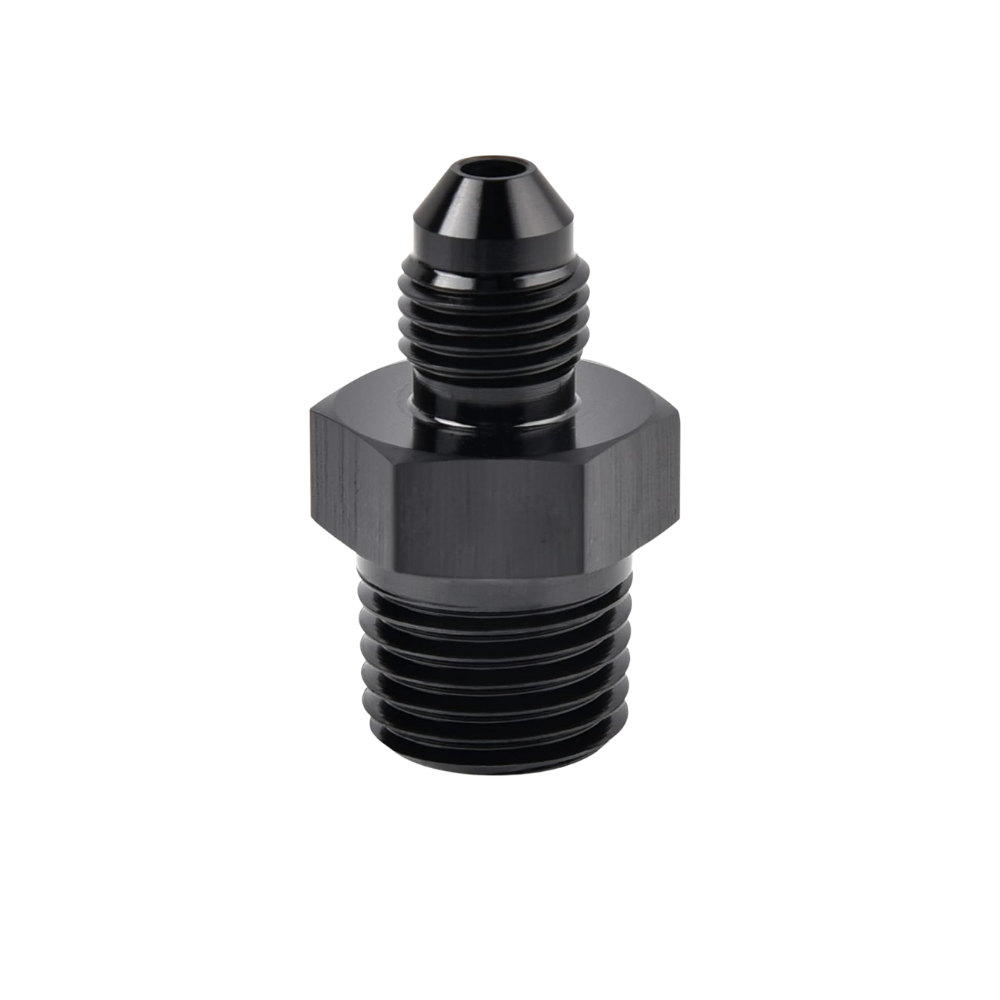 EVIL ENERGY AN Male Flare to NPT Pipe Fitting Adapter Aluminum Straight Black(3/4/6/8/10/12/16AN)