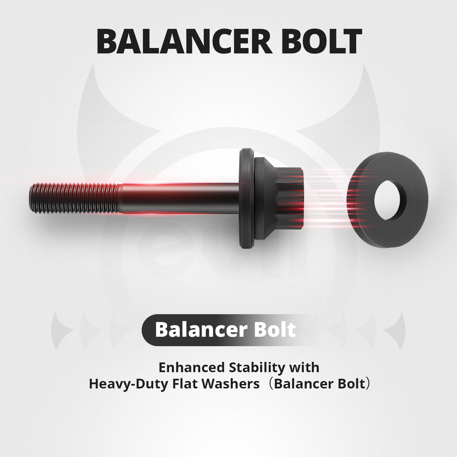 EVIL ENERGY Harmonic Balancer Bolt - Enhanced Stability with Heavy - Duty Flat Washers