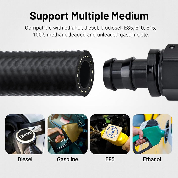 EVIL ENERGY Fuel Injection Hose Fuel Hose Line SAE 30R9 300PSI （3/8 1/4 5/16 inch） - EVILENERGY