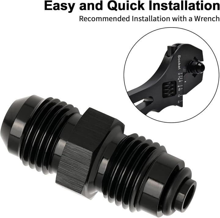 EVIL ENERGY AN Male Flare to Metric O Ring Seal Power Steering Adapter Fitting Aluminum - EVILENERGY