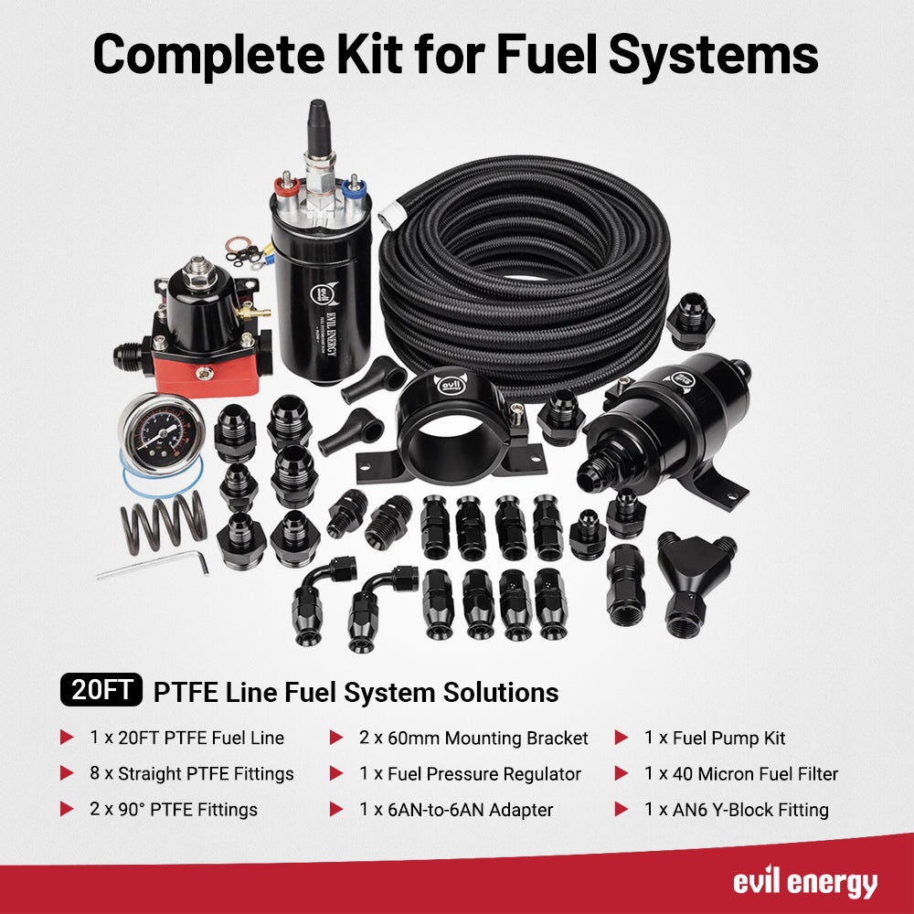 EFI Fuel System Kit with CPE Fuel Line & 10 Micron Filter | EVILENERGY