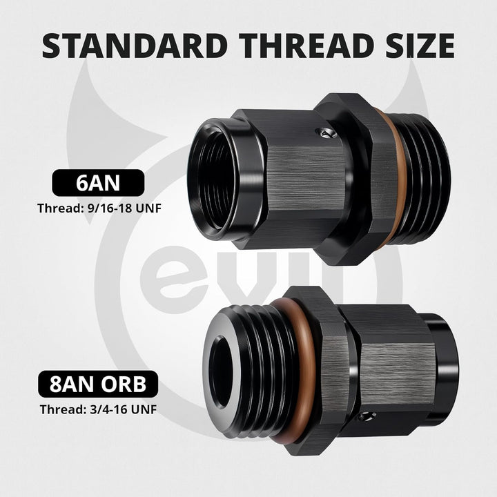 [6AN Female to 8 ORB,Straight]
