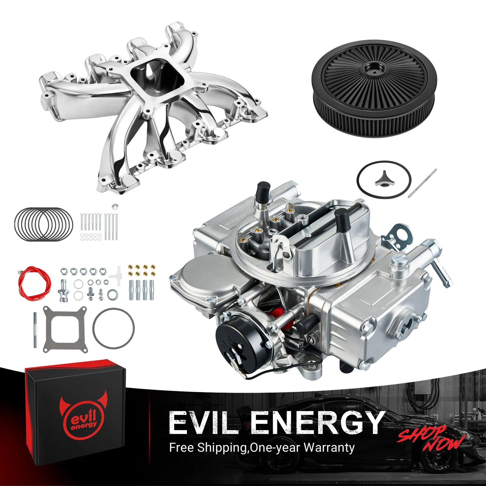 [Polished Silver,600 CFM-Race-Electric,Solid Black]