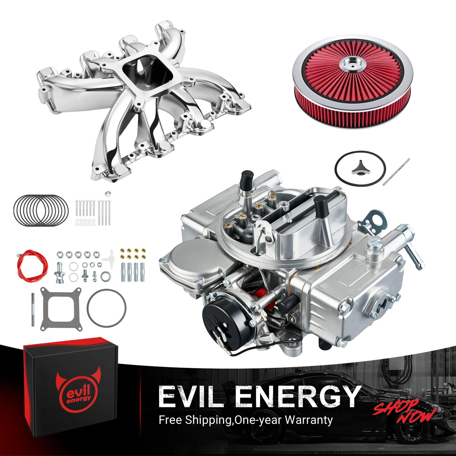 [Polished Silver,600 CFM-Race-Electric,Red]
