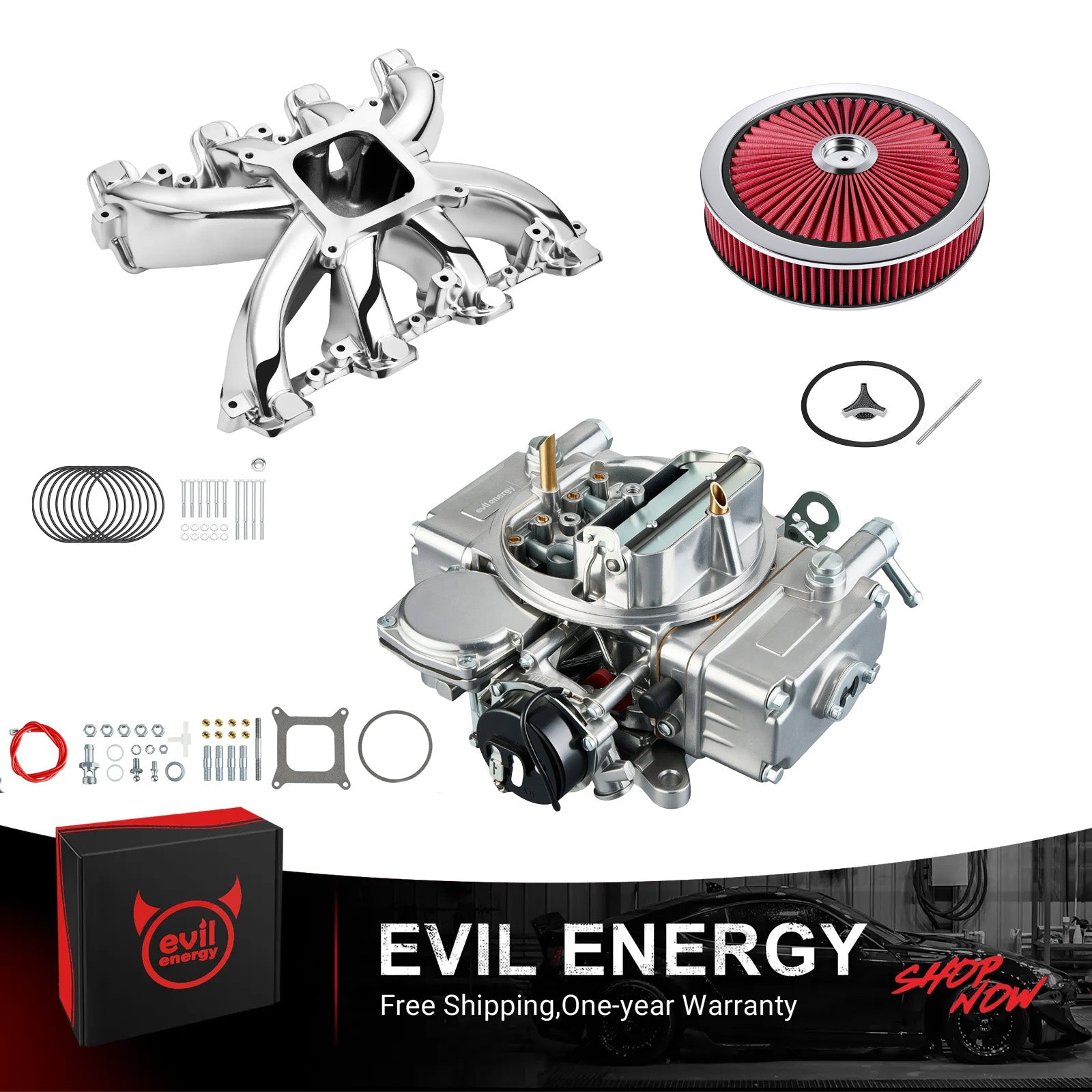 [Polished Silver,600 CFM-Street-Electric,Red]