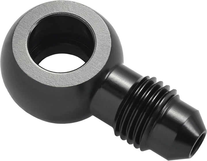 EVIL ENERGY Fuel Banjo Fitting Banjo Hole to AN Male Flare Adapter Fitting Aluminum Black - EVILENERGY
