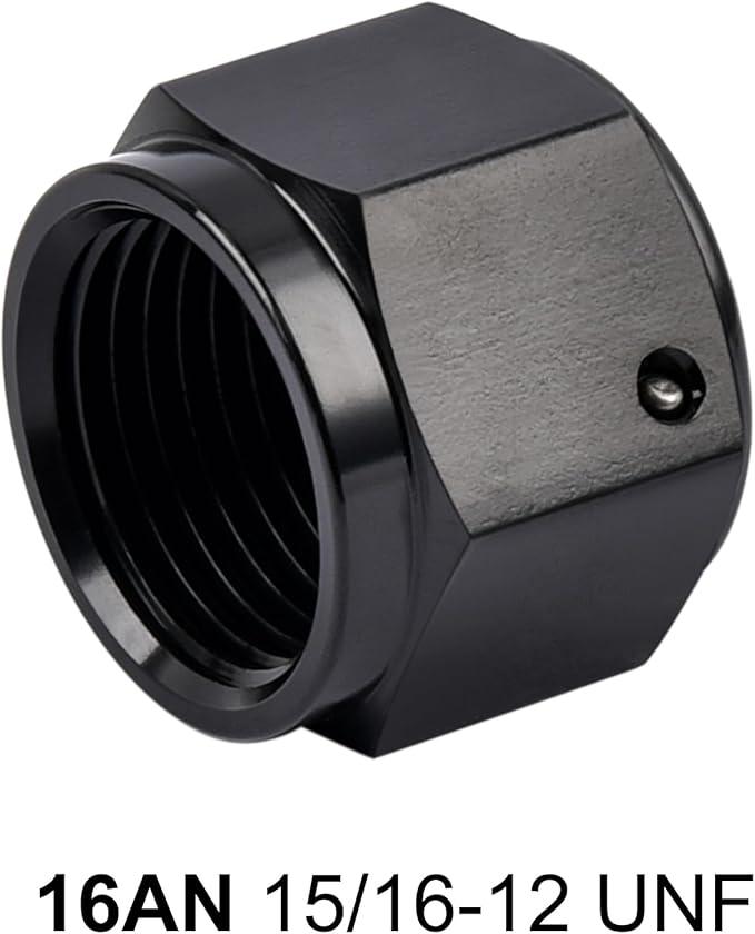 EVIL ENERGY 4/6/8/10AN Flare Cap Block off Fitting Plug Black Aluminum - EVILENERGY